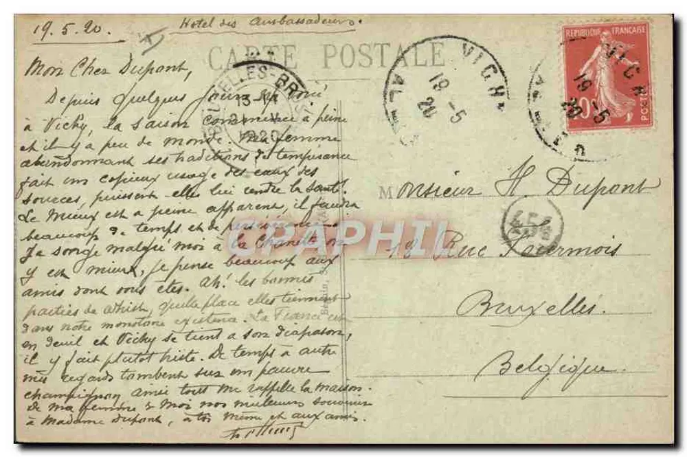 Vichy - O Teatro — editor desconhecido, n° 1547 - Verso