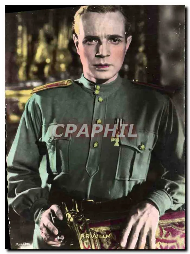 Ator em uniforme militar — Flora films — P.R. WILLM - Frente