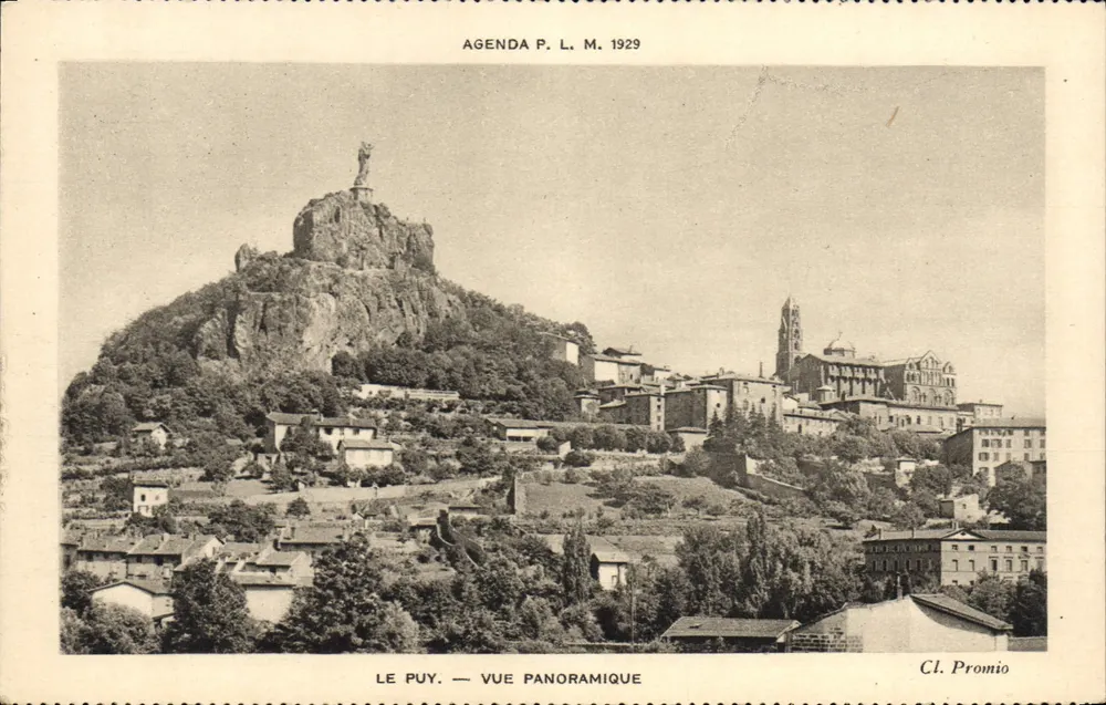 Le Puy — Panoramische uitzicht — Cl. Promio — Agenda P. L. 1929 - Voorkant