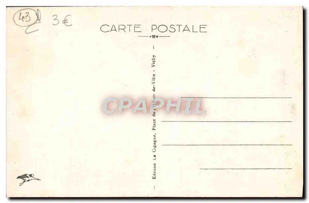 Le Puy — Vôo da Capela — Edição La Cigagace, Vichy - Verso
