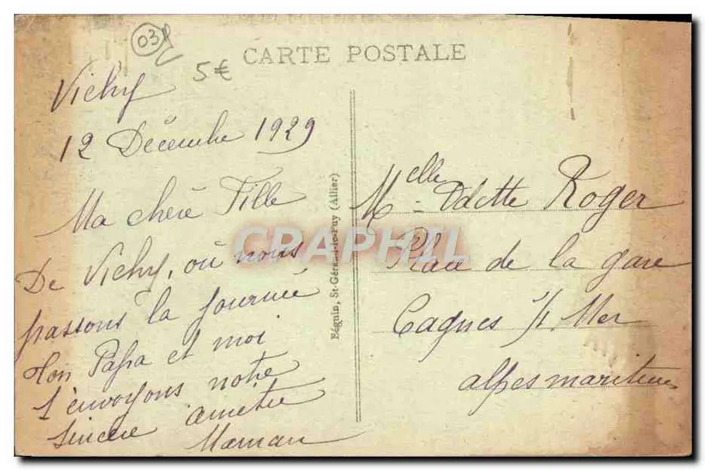 Vichy - Il Casinò - Un Salone - Verso