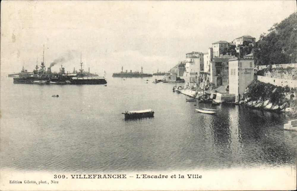 VILLEFRANCHE - Die Flotte und die Stadt — Edition Giletta, Foto, Nice, n° 309 - Vorderseite