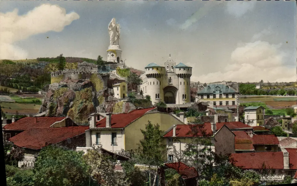 Le Puy - Rocher d'Espaly und Statue des heiligen Joseph — La Cigogne, n°43.157.67 - Vorderseite