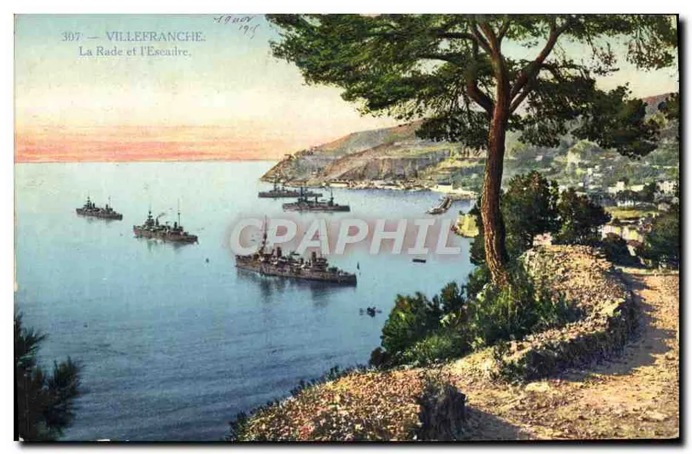 Villefranche — La Rade et l'Escalère — Édition Gilletta, Nice, n°307 - Vorderseite