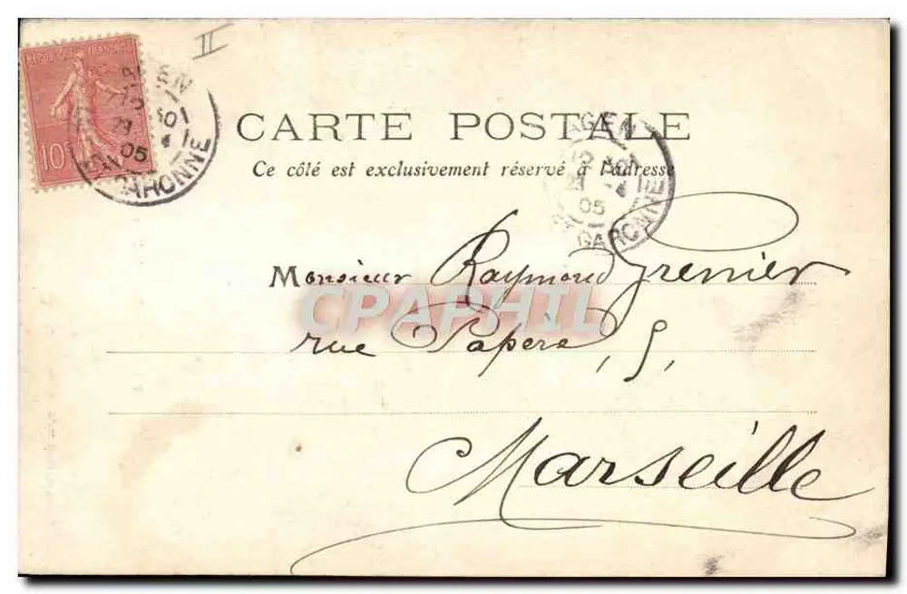 Nérac — Templo Protestante — J. Tapie, Fot. édit., Auch - Verso