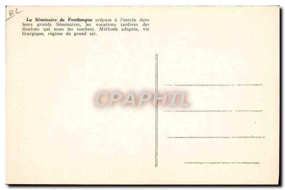 Séminaire de Fontlongue - MIRAMAS (B.-du-Rh.) — Cliché A. Parraud, Photo Miromas (B.-du-Rh.) - Rückseite