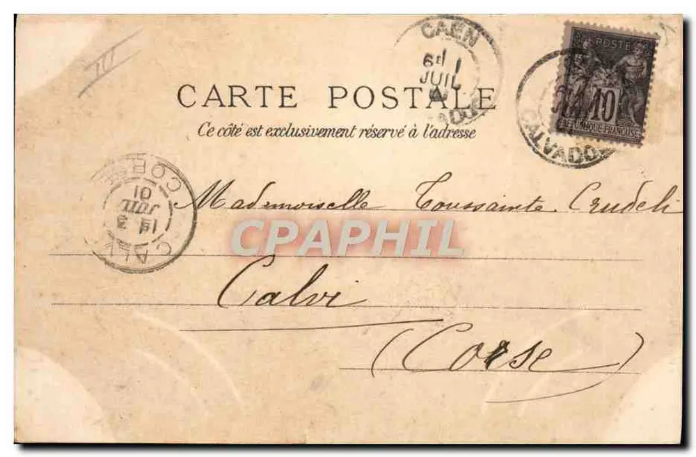 Caen - O Campo de Corridas — J. Beauchet, n°184 - Verso