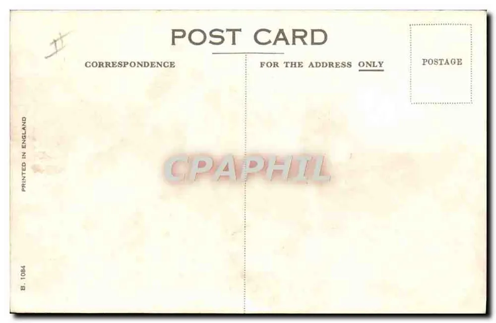 Cunard RMS Queen Mary — desenho de G.E. Parker — impressa na Inglaterra - Verso