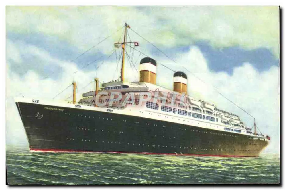 Costa Azul — O navio de passageiros Independence — American Export Lines - Frente
