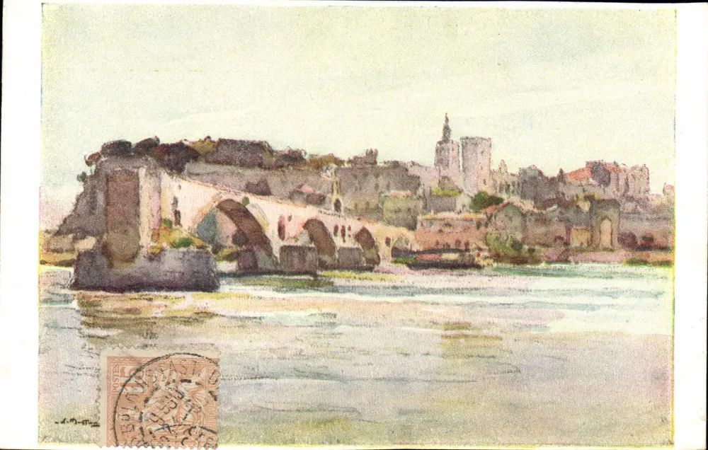 Ponte Velha em Castres — vista pitoresca — Imp. Dauvissat - Paris - Frente
