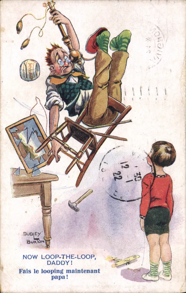 Vater beim Loopen — Dudley Buxton — Verlag: 'Comique' Serie, Nr. 1399 - Vorderseite