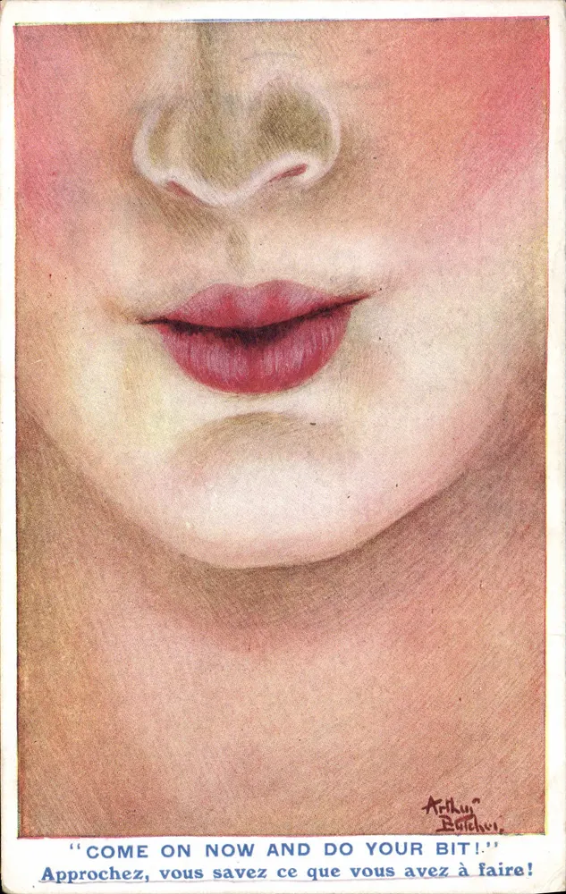 Gesicht einer Frau — Detail der Lippen und Nase — Inter-All Co. Florence Barrow, London, Serie 1699 - Vorderseite
