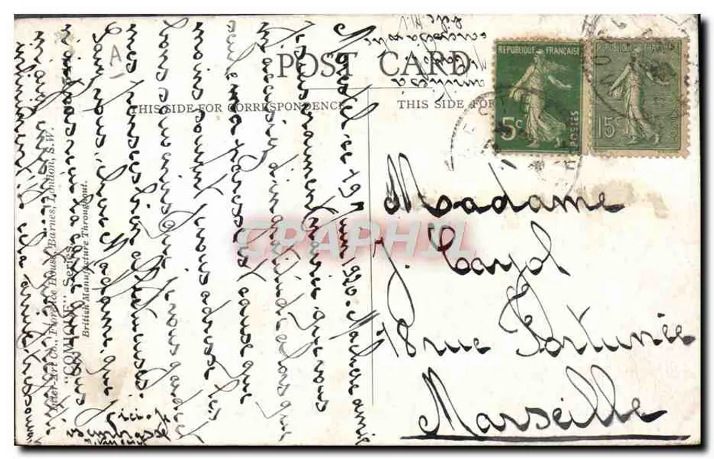 Zwei Kinder, die sich küssen — Zeichnung von Fred Spurgin — Graphil - Rückseite