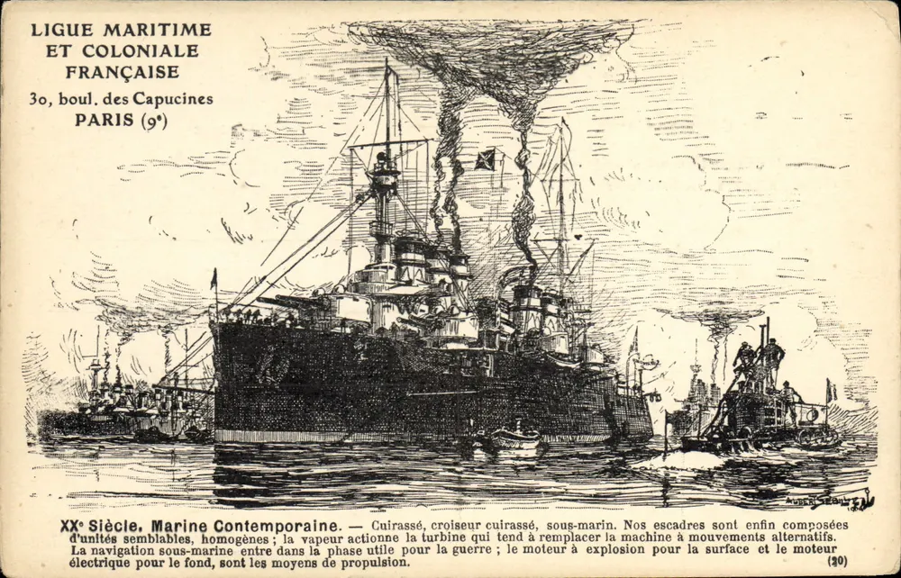 Moderne Marine — 20. Jahrhundert — Ligue Maritime et Coloniale Française, Paris - Vorderseite