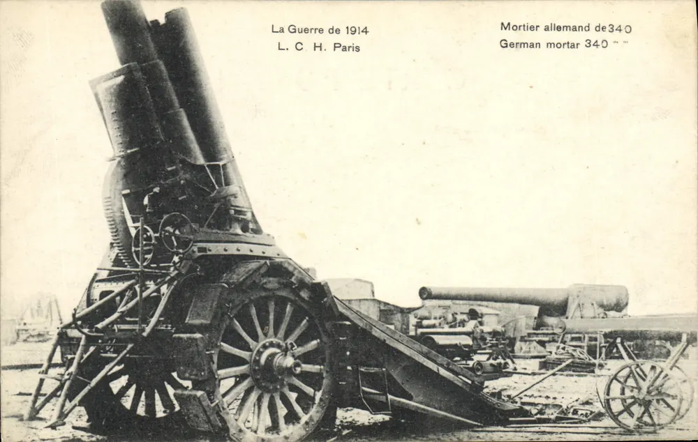 Deutscher 340-mm-Mörser — Der Krieg 1914 — L.C.H. Paris - Vorderseite