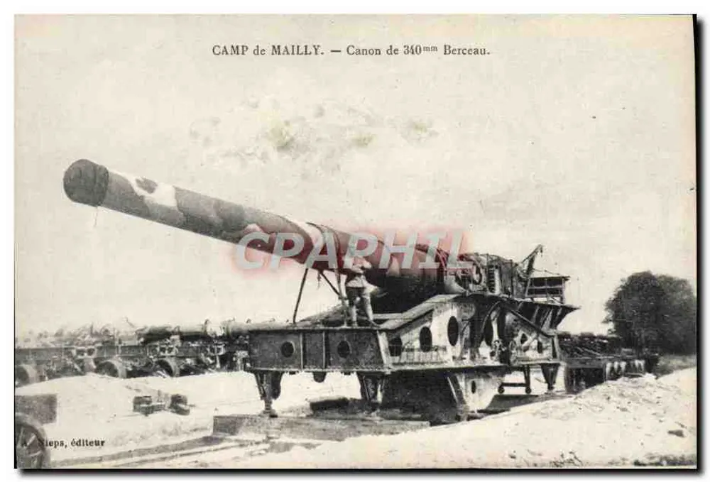 Camp de Mailly — 340mm Berceau-Kanone — Verlag Alleps - Vorderseite