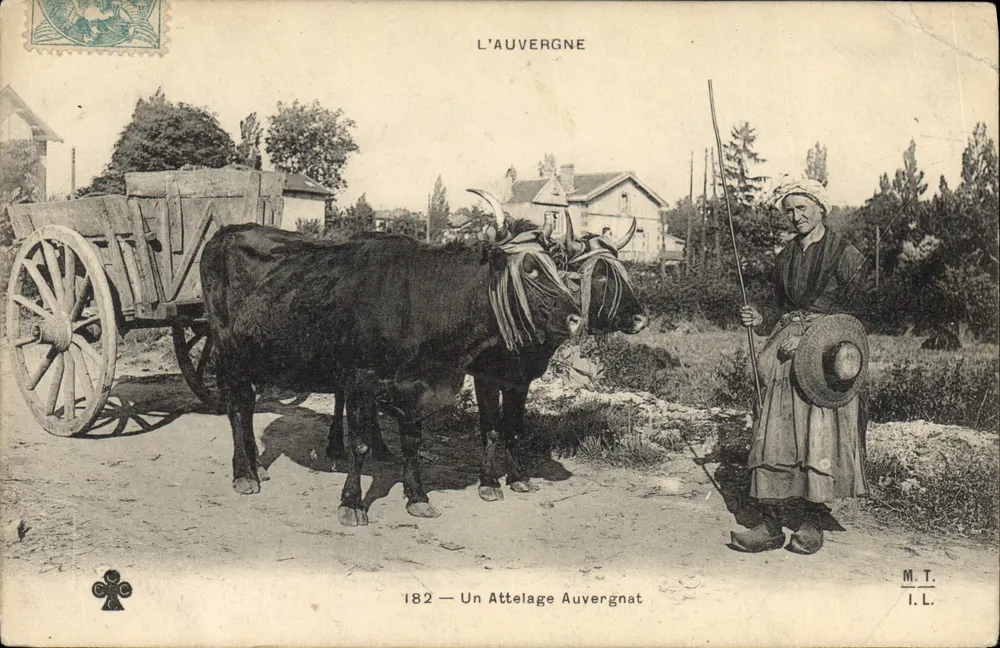 Auvergne — Ein Auvergne-Wagen — M.T. I.L. Nr. 182 - Vorderseite