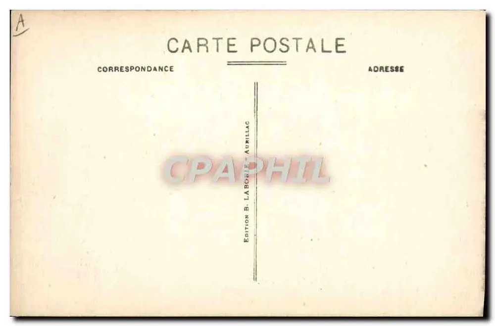 Em Auvergne — Na Montanha — A Tração das Vacas — Edição B. Laborie - Aurillac - Verso
