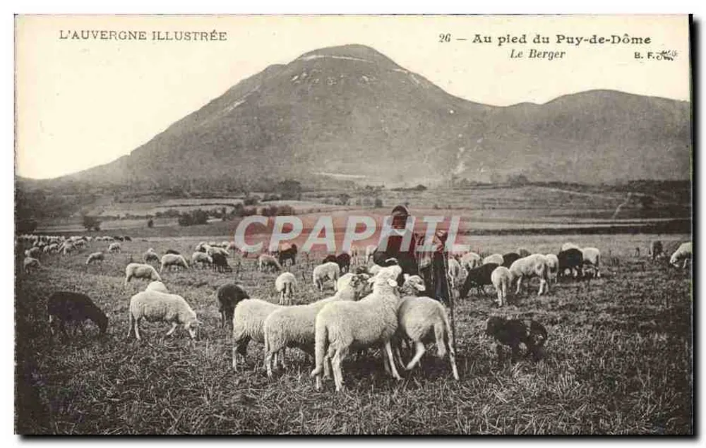 Am Fuße des Puy-de-Dôme — Der Schäfer — L'Auvergne Illustrée, Nr. 26 - Vorderseite