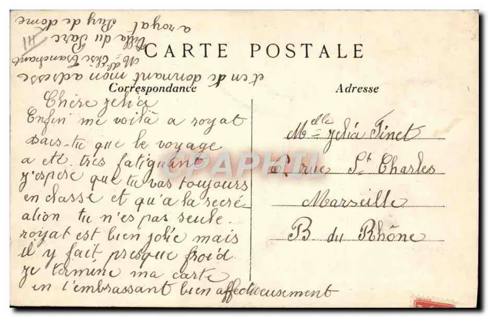 La Bourrée — cena de grupo em um parque — editor La Bourrée d'Hubergon, n° 10 - Verso
