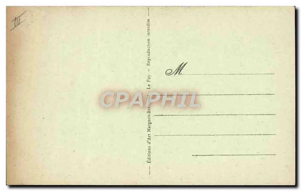 Uma Camponesa do Cantal — 6595 — Editor Margerit-Bremond, Le Puy - Verso