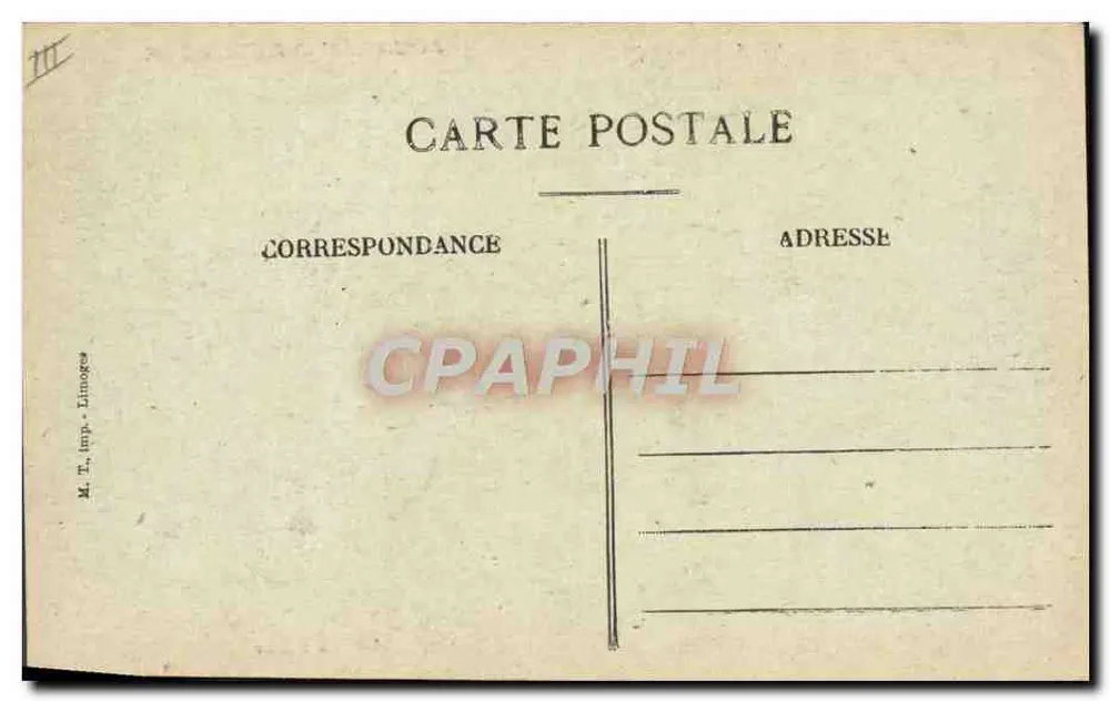 Bourrée da Auvergne — A Final — M. T. imp. Limoges n°3541 - Verso