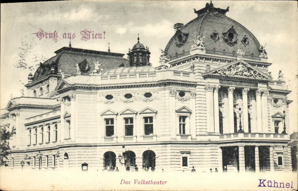 Viena — O Volkstheater — Kühnel - Frente