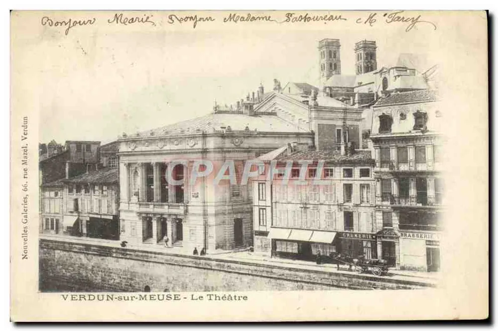 Verdun-sur-Meuse — O Teatro — Nouvelles Galeries, 66, rue Mitzel. Verdon - Frente