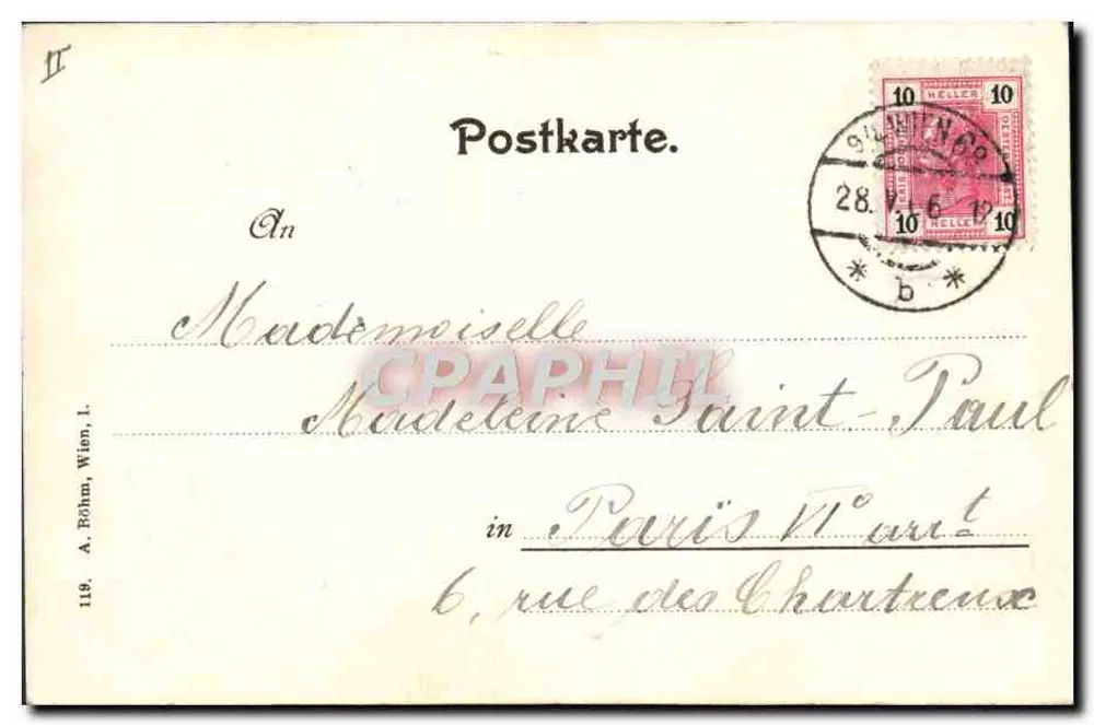 Teatro alemão — Deutsches Volkstheater — Viena, Hietzinger - Verso