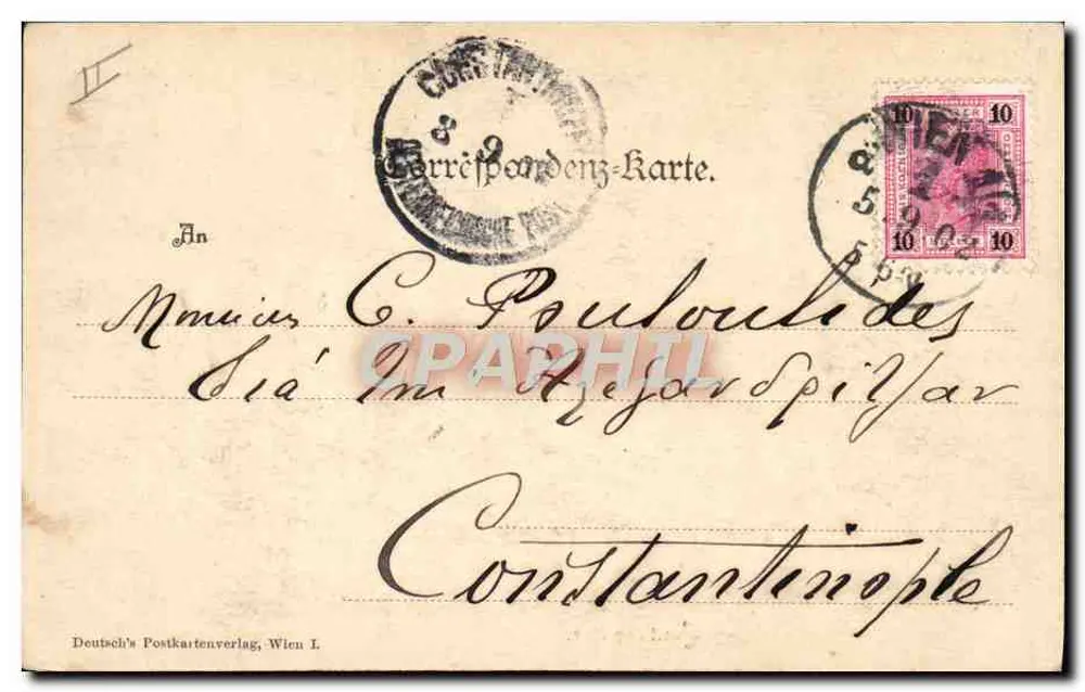 Stadstheater — Wenen — Deutsch's Postkartenverlag, Wenen L - Achterkant