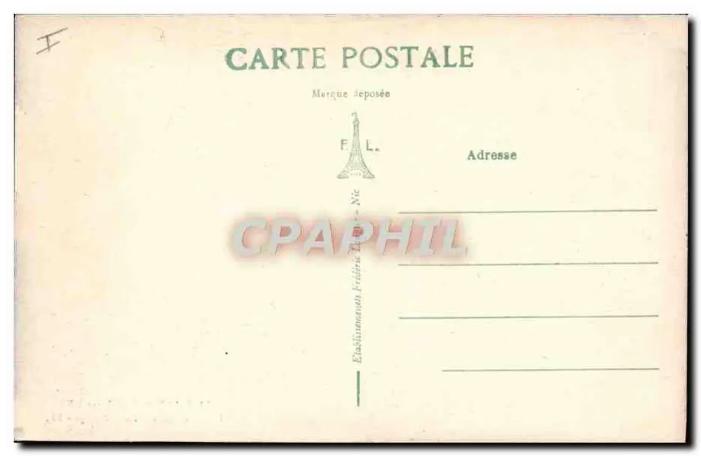 Villefranche-sur-Mer — Dunkler Gang — F.L. n°51 - Rückseite