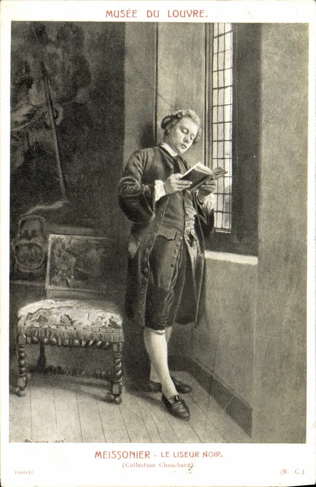 Der Schwarze Leser — Louvre-Museum — Meissonier — Sammlung Chauchard (B.C.) - Vorderseite