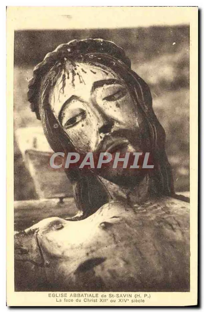 Igreja Abbatial de St-Savin — Face do Cristo XII ou XIV século — H. P. - Frente