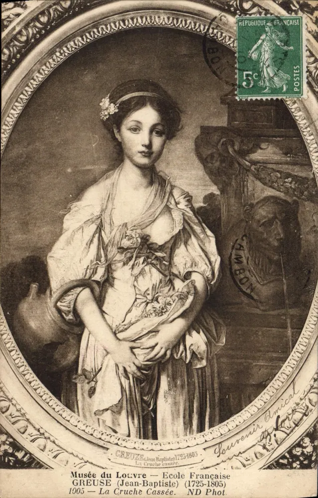 Musée du Louvre — La Cruche Cassée — Greuse (Jean-Baptiste) 1725-1805 — ND Phot. - Frente