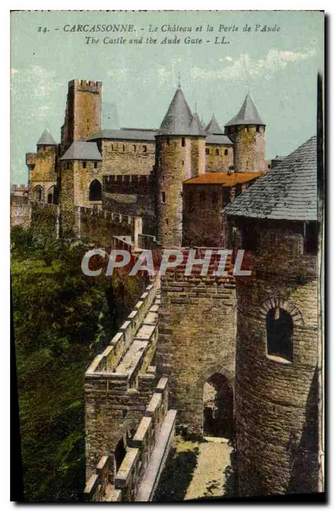 Carcassonne - Das Schloss und das Tor der Aude - LL. - Verlag LL. - Vorderseite