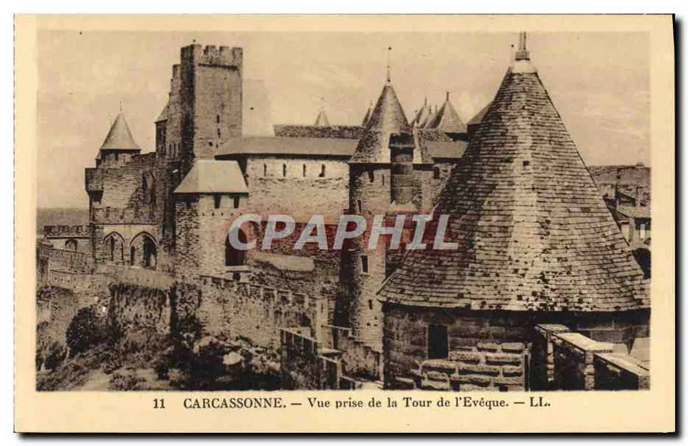 Carcassonne — Ansicht vom Turm des Bischofs — LL. - Vorderseite