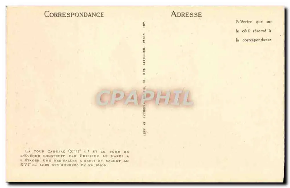 Carcassonne — Ansicht vom Turm des Bischofs — LL. - Rückseite