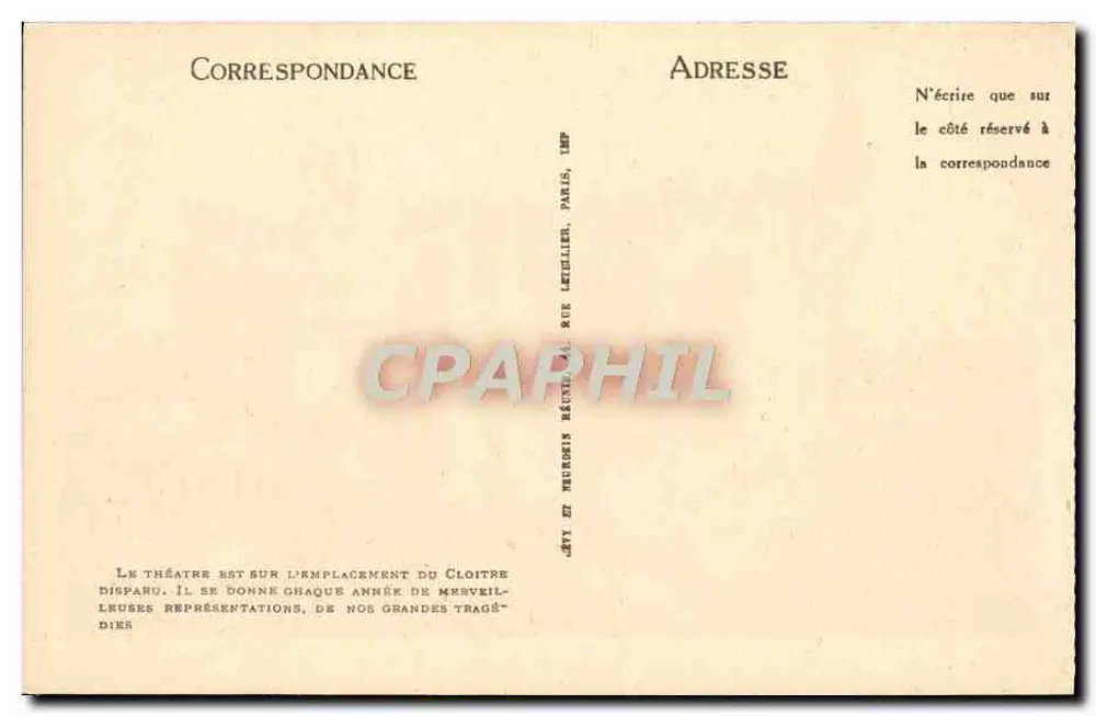 Carcassonne — Teatro da Cidade Antiga — ND. - Verso