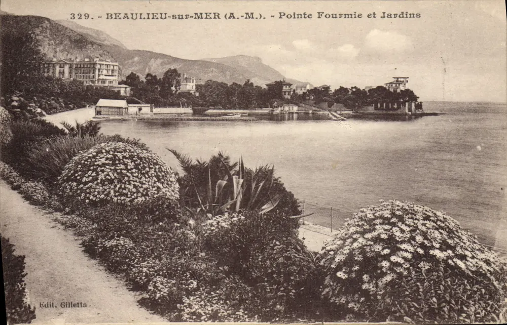 Beaulieu-sur-Mer (A.-M.) - Ponte Fourmie e Jardins — Edit. Gilletta, n° 329 - Frente