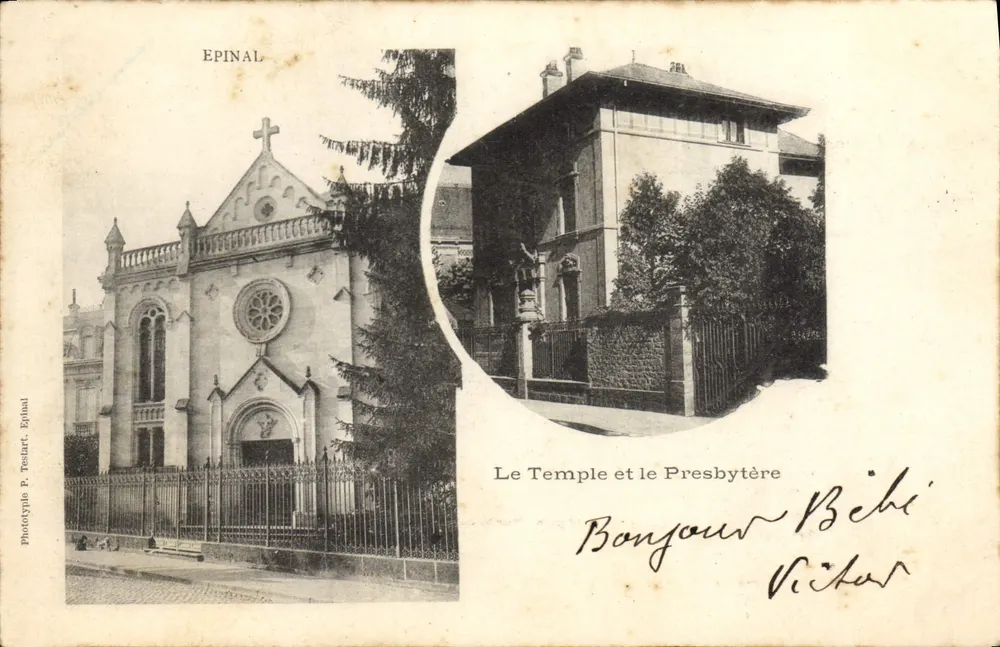 Epinal — Der Tempel und das Präsebyterium — Phototyp P. Testart, Epinal - Vorderseite