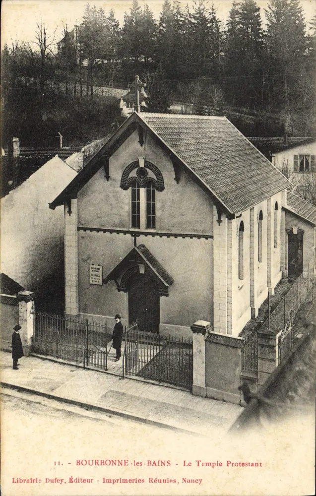 Bourbonne-les-Bains - Ansicht des protestantischen Tempels — Librairie Dufey, Verlag - Imprimeries Réunies, Nancy - Vorderseite