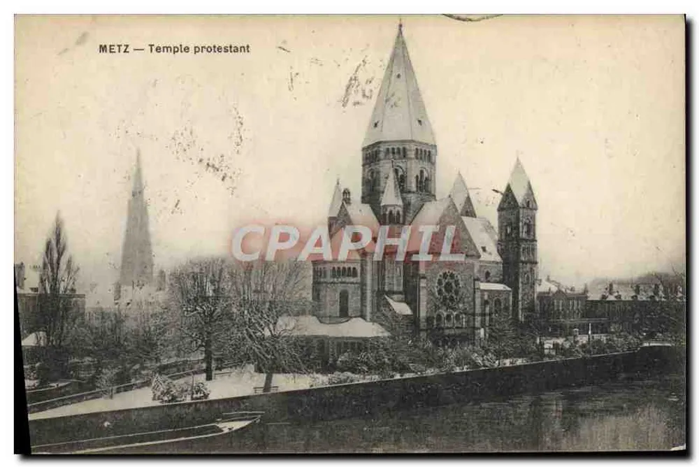 Metz — Templo protestante — Edição L. Wedig, Metz - Frente