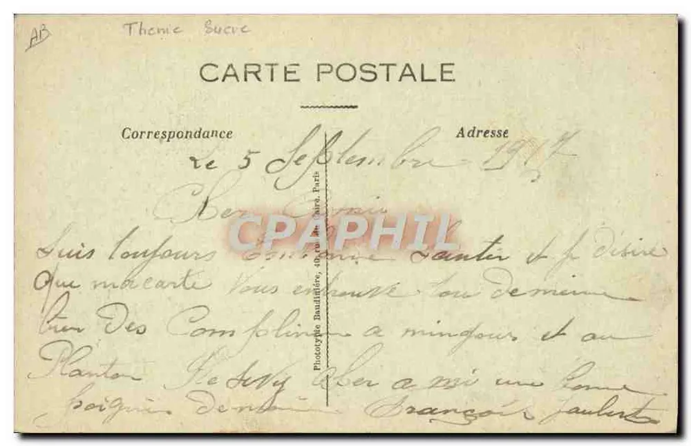 A Açúcaria (Somme) — Ruínas após a guerra — Phot-Express, Visé Paris - Verso