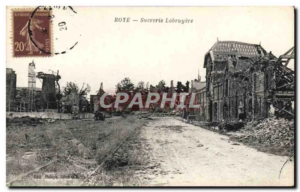 Roye — Usina de açúcar Labruyère — Ed. Meleye, Saint-Denis - Frente