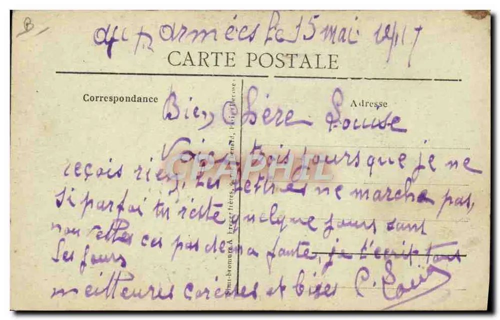 Neuilly-Saint-Front — A Usina de Açúcar — Edit. Mazier - Verso