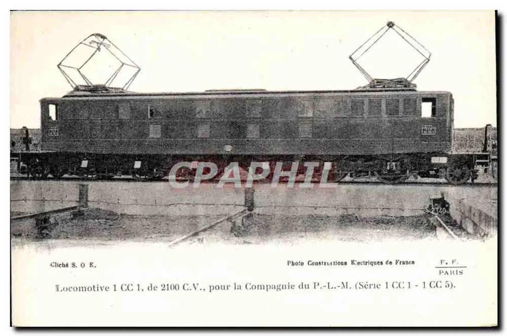 Zuglokomotive 1 CC 1 — 2100 C.V. — Photo Constructions Électriques de France, Serie 1 CC 1 - 1 CC 5 - Vorderseite