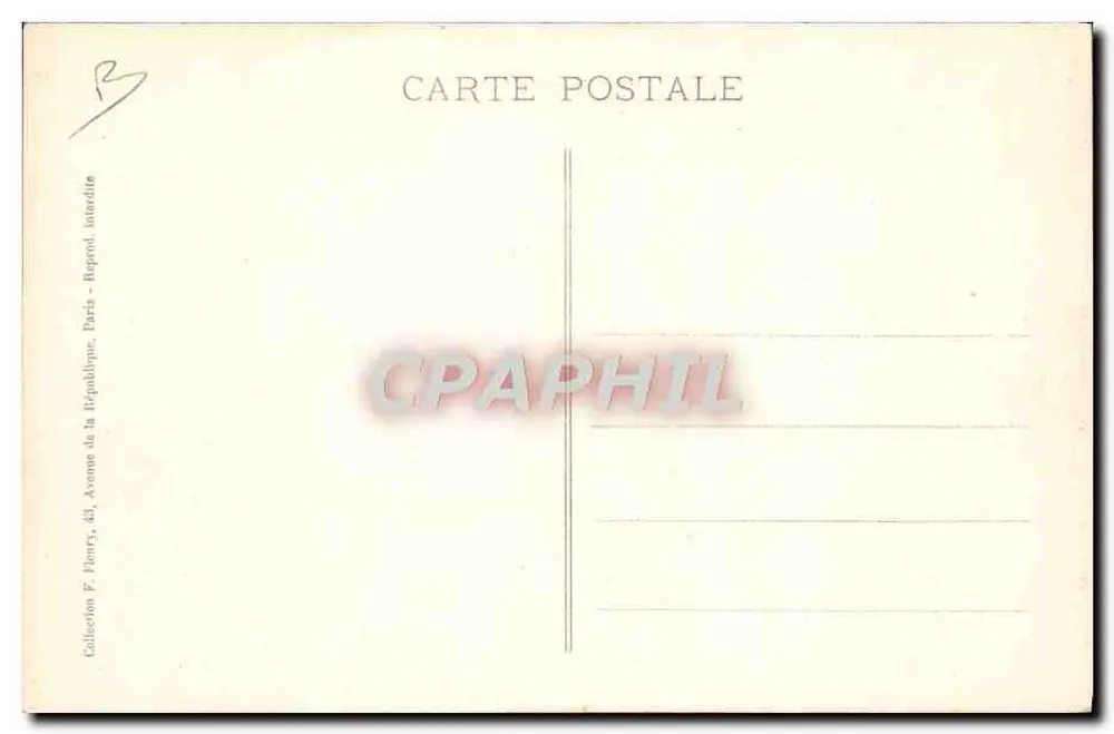 Locomotiva expressa — 3º tipo da Cia P.L.M. — F. F. Paris - Verso