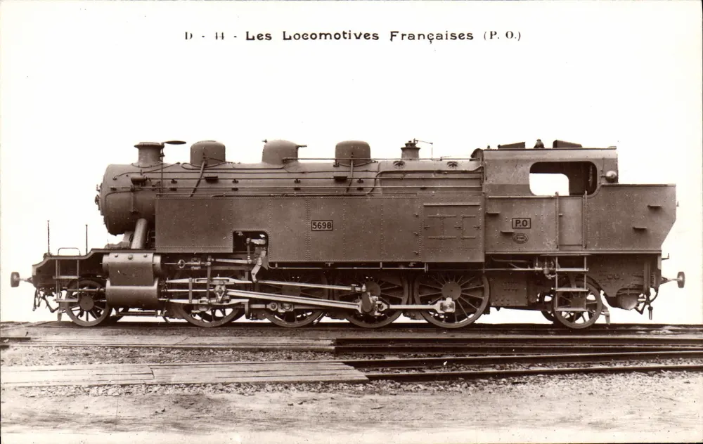 Dampflokomotive P.O. Nr. 5698 — Serie 5616-5740 — P.O. (1920/21) - Vorderseite