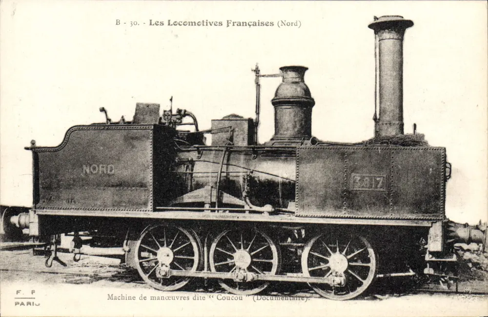 Locomotiva manobrista "Coucou" — série B-30, editada por F. P. Paris - Frente