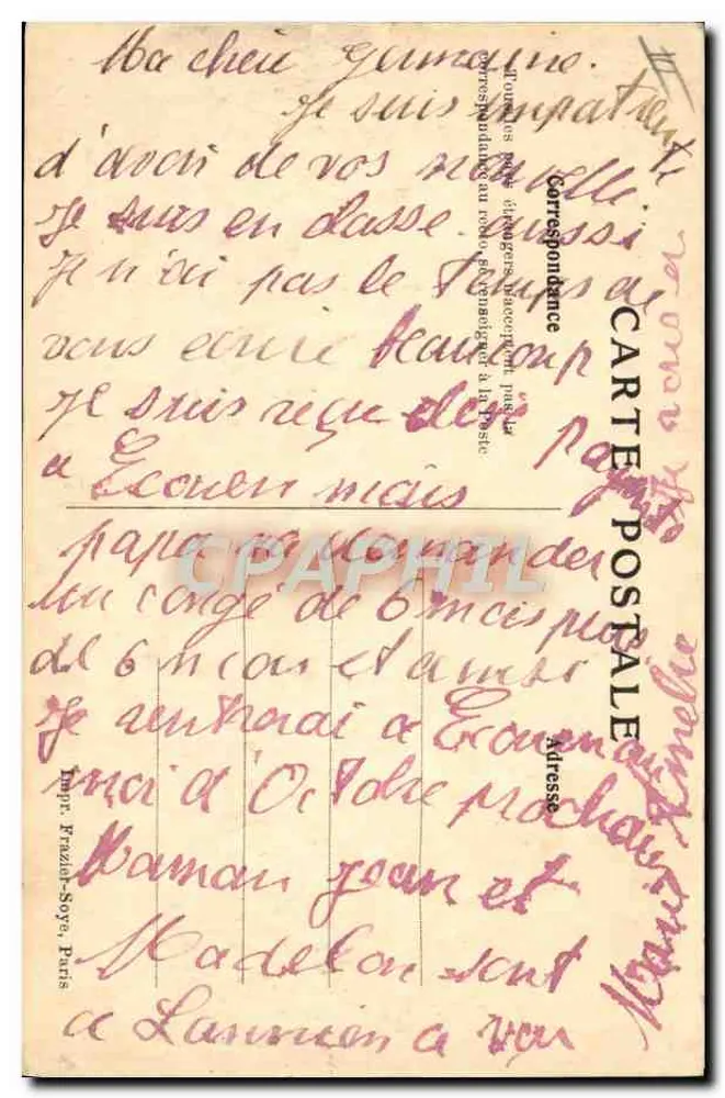 Os Fenícios — O navio «Gaoul» — Ligue Maritime Française, 8, rue La Boétie, Paris - Verso